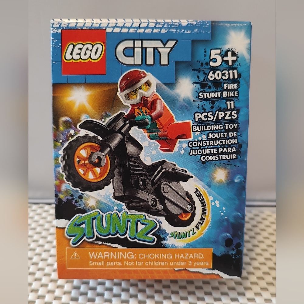 Lego City 60311 Stuntz Fire Stunt Bike Minifigure Building Toy NWT